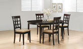 Gabriel Extension Leaf Dining Table Set Cappuccino