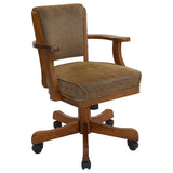 Mitchell Upholstered Swivel Dining and Game Chair Amber