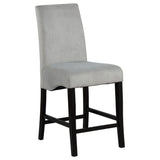 Stanton Velvet Upholstered Counter Chair Grey (Set of 2)