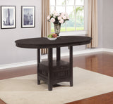 Lavon Oval 60-inch Extension Counter Dining Table Chestnut