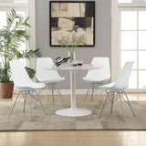 Lowry Round Dining Table Set White