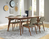 Malone Rectangular Dining Table Set Dark Walnut