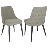 Cosmo Upholstered Dining Side Chair Grey (Set of 2)