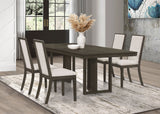 Kelly Rectangular Dining Table Set Dark Grey