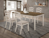 Ronnie Rectangular Dining Table Set Rustic Cream