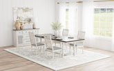 Aventine Extension Leaf Dining Set Vintage White