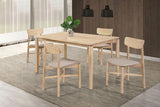 Parkridge 59-inch Wood Dining Set Natural Walnut