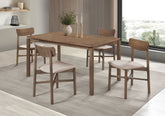 Parkridge 59-inch Wood Dining Set Natural Walnut