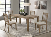 Scottsdale Rectangular Dining Set Brown Washed