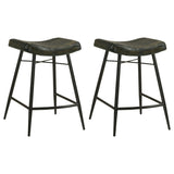 Bayu Leather Upholstered Bar Stool Antique Camel (Set of 2)
