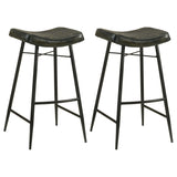 Bayu Leather Upholstered Bar Stool Antique Camel (Set of 2)