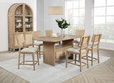 Kailani Counter Dining Set with Cabinet Beige Oak