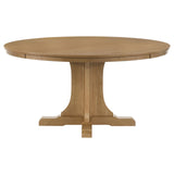 Hartville 60-inch Round Dining Table Natural Light Brown