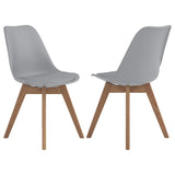Caballo Polypropylene Dining Side Chair Grey (Set of 2)