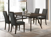 Wes Rectangular Dining Table Set Dark Walnut