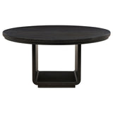 Leandro 60-inch Round Dining Table Burnished Black