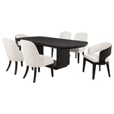 Leandro Rectangular Dining Table Set Burnished Black
