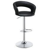 Barraza 29-inch Adjustable Height Bar Stool Black / White and Chrome