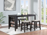 Elliston Counter Height Dining Table Set Dark Grey