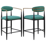 Tina Fabric Upholstered Bar Chair Green (Set of 2)