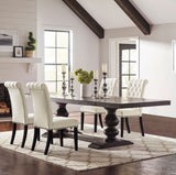 Phelps Rectangular Dining Table Set Distressed Noir