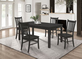Marbrisa Rectangular Dining Table Set Matte Black