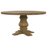 Florence Round 60-inch Pedestal Base Dining Table Black