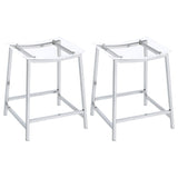 Jovani Acrylic Backless Bar Stool Chrome (Set of 2)