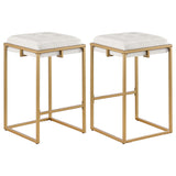 Nadia Upholstered Backless Bar Stool Beige (Set of 2)