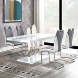Brooklyn Rectangular Dining Set White High Gloss