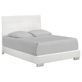 Felicity Wood Panel Bed White High Gloss