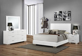Felicity California King Bedroom Set White Gloss