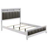 Barzini Wood Panel Bed White