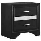 Melody Upholstered 2-drawer Nightstand Grey