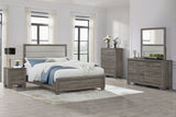 Wright California King Bedroom Set Brown Oak