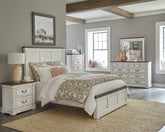 Hillcrest Bedroom Set Distressed White