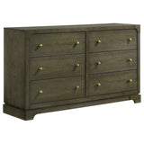 Gran Park 6-drawer Dresser and Mirror Dark Cocoa