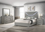Ives Bedroom Set Grey High Gloss