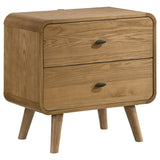 Robyn 2-drawer Nightstand Bedside Table Dark Walnut