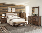 Devon California King Bedroom Set Beige and Oak