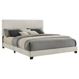 Dorian Fabric Upholstered Panel Bed Cream