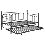 Nocus Metal Daybed with Trundle Gunmetal