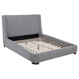 Rennes Upholstered Wingback Platform Bed Grey