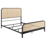 Lanewood Open Cane Webbing Metal Bed Black