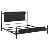 Cameron 51-inch Metal Panel Bed Black