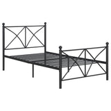 Hart Metal Open Frame Bed Matte Black