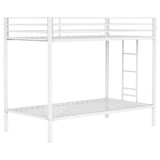 Alevera Metal Bunk Bed with Ladder Black