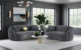 Brookside Velvet Upholstered Sofa Set Dark Grey