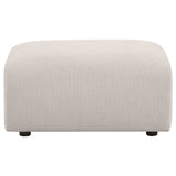 Burnett Chenille Upholstered Ottoman Ivory