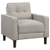 Bowen Upholstered Track Arm Tufted Accent Chair Grey